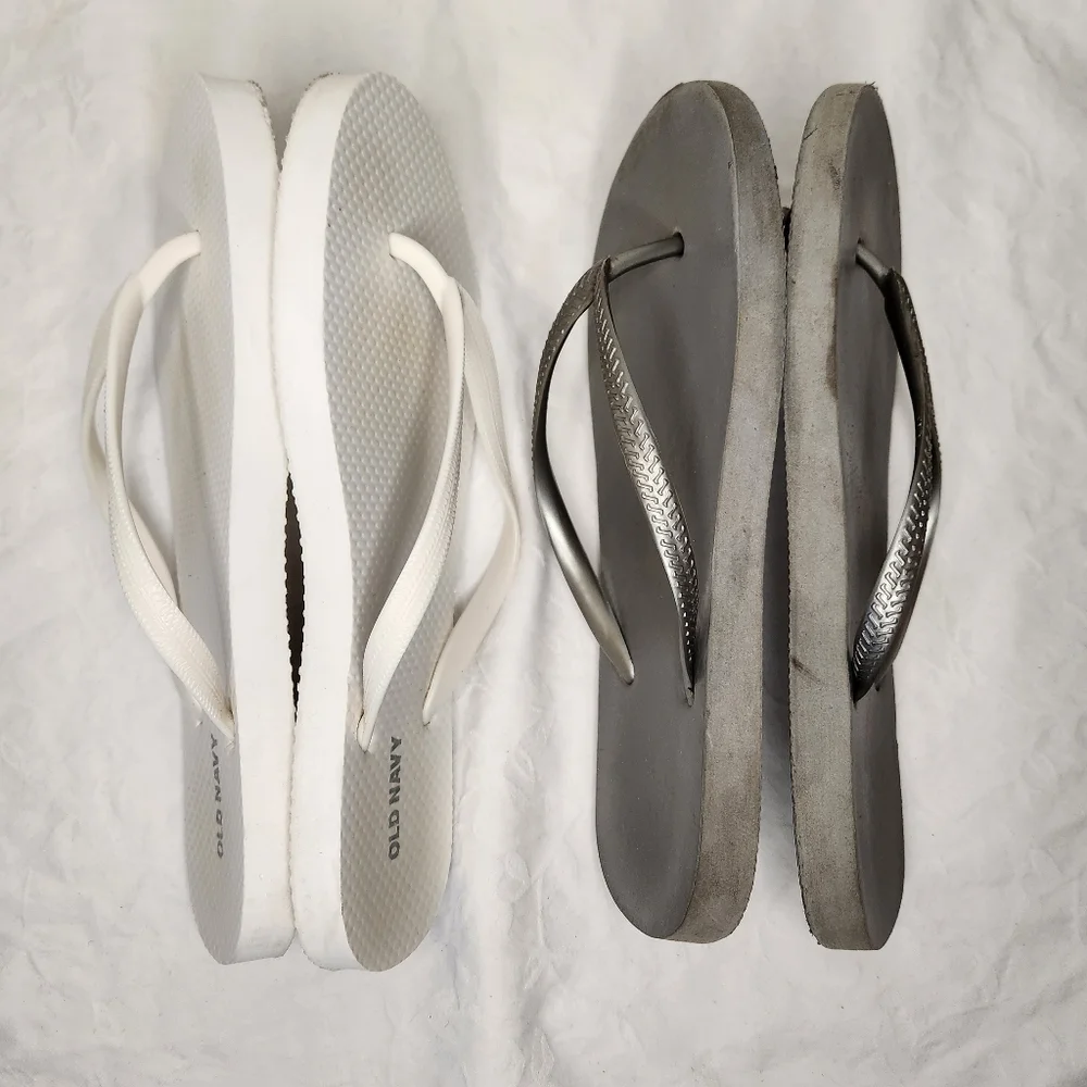 2 Pairs Flip Flop Sandals - Picture 10 of 13